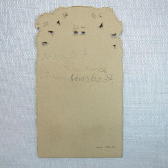 Vintage Valentine Pop Up 3D Pull Down Die Cut Victorian Girl Boy Flowers Germany - Picture 5 of 12